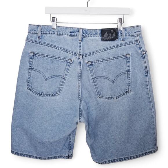 *VINTAGE* LEVI'S SilverTab Loose Fit 1997 Denim Shorts - Size 38 - Picture 3 of 12